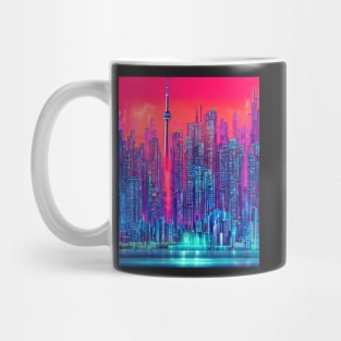 Cyberpunk CN Tower Mug